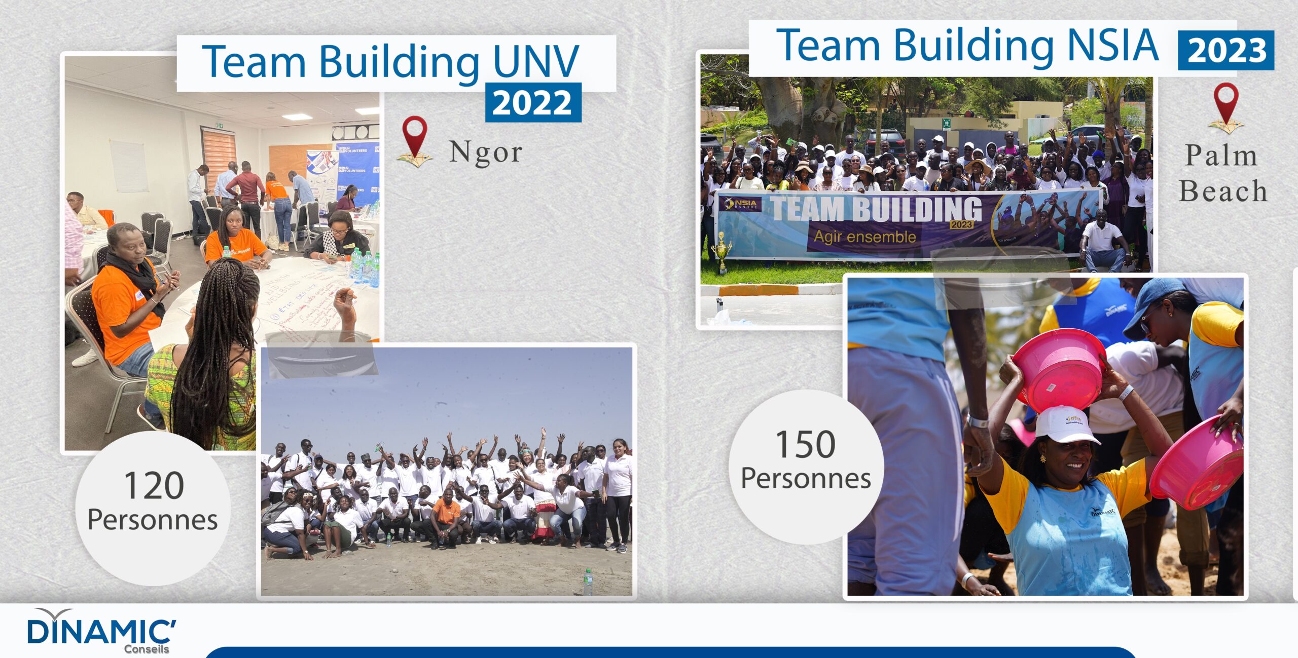 Dynamic team building - UNV 2022 (Ngor) & NSIA 2023 (Palm Beach)
